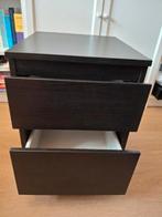 Ikea Malm ladekastje zwart-bruin, Huis en Inrichting, Kasten | Ladekasten, Ophalen, Minder dan 50 cm, Zo goed als nieuw, Minder dan 100 cm