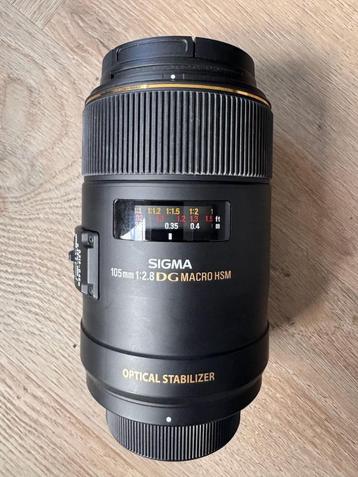 Sigma 105mm DG Macro HSM OS Nikon lens  beschikbaar voor biedingen