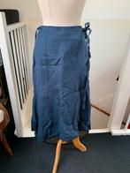 Linnen jeans rok merk cos overslag, Blauw, Maat 38/40 (M), Ophalen of Verzenden, Onder de knie