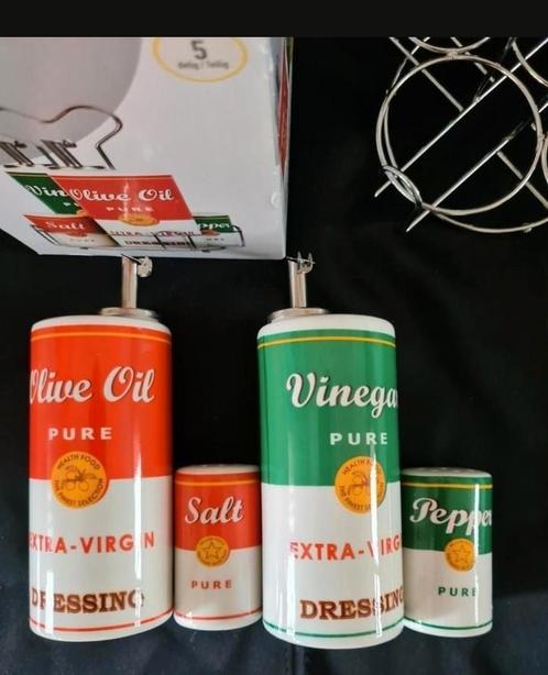 Olie en Azijn set, vintage look.Nieuw in verpakking!, Huis en Inrichting, Keuken | Keukenbenodigdheden, Nieuw, Ophalen of Verzenden