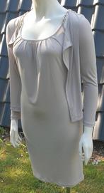 Stroke prachtige beige combi jurk vest mt M 38 40 S 36, Maat 38/40 (M), Verzenden, Beige, Zo goed als nieuw