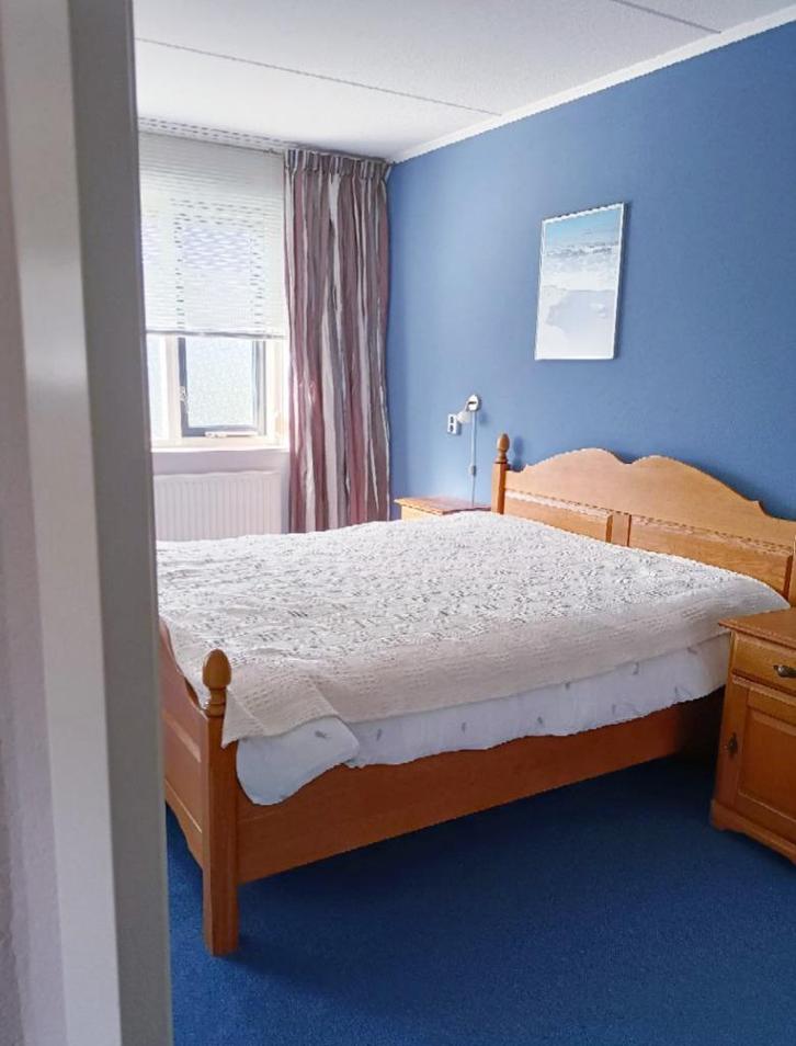 Licht eiken 2-persoons ledikant, Huis en Inrichting, Slaapkamer | Bedden, Zo goed als nieuw, Tweepersoons, 160 cm, 200 cm, Hout