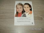 Een bidprentje van Julie en Melissa, Ophalen of Verzenden, Bidprentje