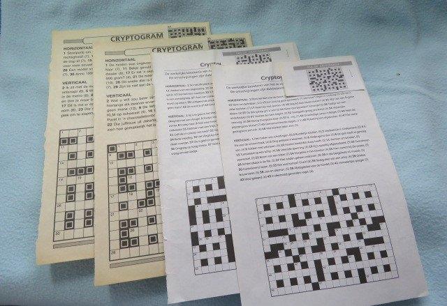 50 CENT OF GRATIS 4x cryptogram + oplossingen, Hobby en Vrije tijd, Denksport en Puzzels, Nieuw, Overige typen, 500 t/m 1500 stukjes