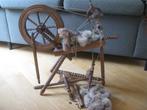 Jaren '30-'40 * spinnewiel + toebehoren * zie foto's, Hobby en Vrije tijd, Ophalen, Gebruikt, Spinnewiel