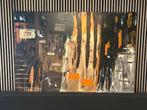 Schilderij JvS Leeuwen - Abstract, Antiek en Kunst, Ophalen