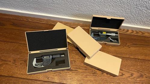 Mitutoyo 293-521 0-25 0,001 schroefmaat micrometer draaibank, Doe-het-zelf en Verbouw, Meetapparatuur, Zo goed als nieuw, Afstand