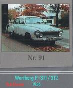 Vp64 autokaartje 91 wartburg p 311/312 --- 1956, Verzamelen, Ophalen of Verzenden, Zo goed als nieuw, Auto's