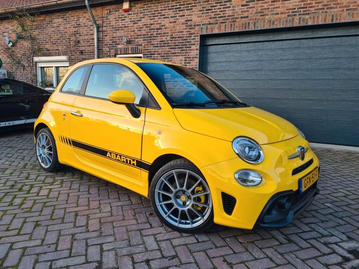 Fiat 500 Abarth 595 2018 suede zeer mooi nl kent 1ste eigena, Auto's, Fiat, Bedrijf, ABS, Achteruitrijcamera, Adaptieve lichten