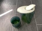 Tupperware water of sap kan met 4 grote bekers., Ophalen of Verzenden, Zo goed als nieuw