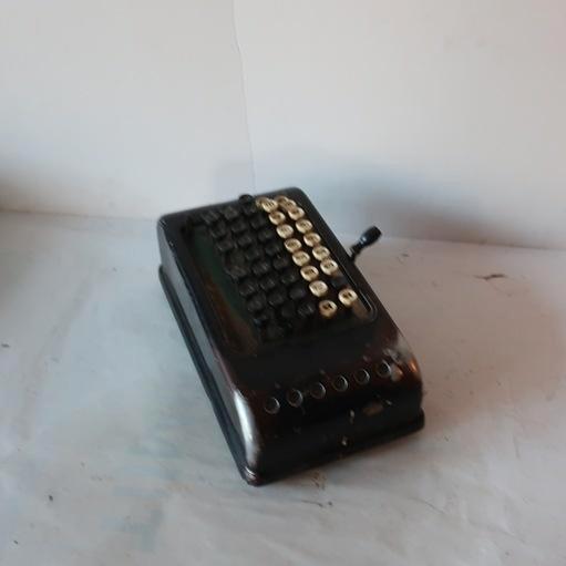 Rekenmachine mechanisch origineel vintage zwart, Antiek en Kunst, Antiek | Kantoor en Zakelijk, Ophalen of Verzenden