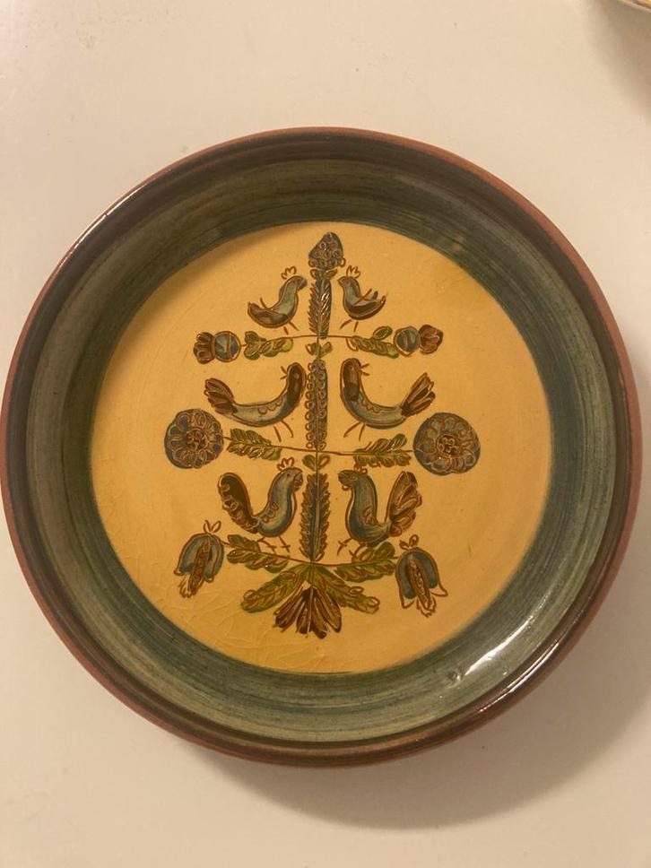 Pools Handwerk Bord – Afkomstig van kunsthandel., Antiek en Kunst, Antiek | Keramiek en Aardewerk, Ophalen of Verzenden