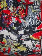 Emilio Vedova Silkscreen op textiel uit 1959 nr 258/500, Verzenden