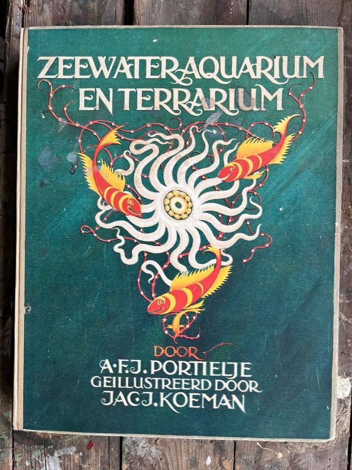 Zeewater-Aquarium en Terrarium (1930), Boeken, Prentenboeken en Plaatjesalbums, Gelezen, Plaatjesalbum, Ophalen of Verzenden