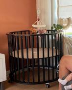 Europe baby zwarte box rond + toebehoren, Kinderen en Baby's, Boxen, Ophalen, Zo goed als nieuw, Rond, Boxkleed
