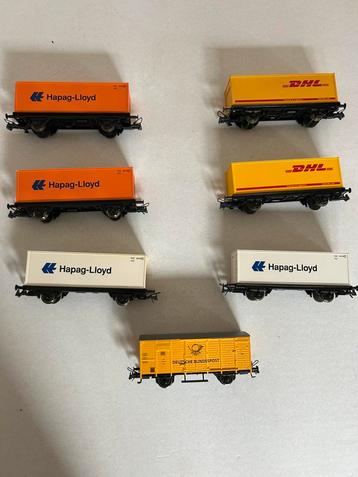 7X  Roco containerwagons beschikbaar voor biedingen