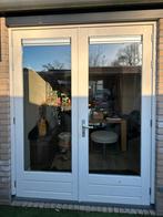 Dubbele tuindeur, hout (zeer goeie staat), Doe-het-zelf en Verbouw, Kozijnen en Schuifpuien, Deurkozijn, Ophalen of Verzenden