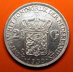 Rijksdaalder 1930 wilhelmina, Postzegels en Munten, Munten | Nederland, Zilver, 2½ gulden, Koningin Wilhelmina, Losse munt