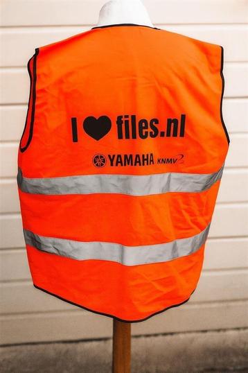 Opvallend oranje veiligheids- promotiehesje - I love files beschikbaar voor biedingen