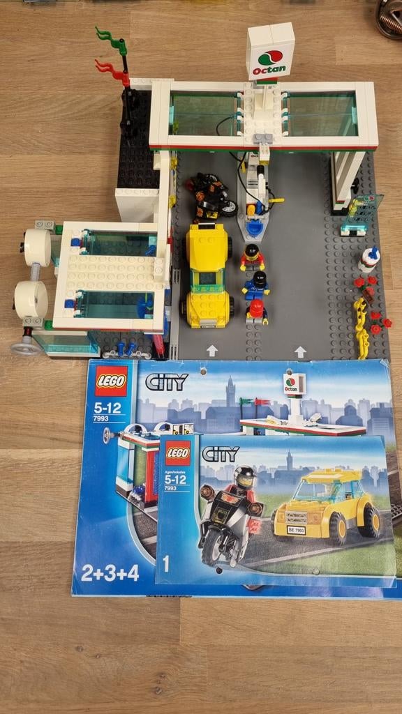 Lego City Tankstation 7993, Ophalen of Verzenden, Gebruikt, Complete set, Lego