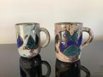 Twee keramiek mokken mogelijk Henk Potter – vogel & abstract, Ophalen of Verzenden, Huis en Inrichting