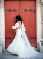 Zeemeermin designer trouwjurk van Enzoani, Ophalen of Verzenden, Zo goed als nieuw, Wit, Trouwjurk