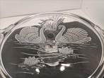 Vintage Mikasa Original Walther Glass Swan Cake Serving Dish, Ophalen of Verzenden