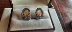Antieke  oorbellen, met markasietjes, clips., Sieraden, Tassen en Uiterlijk, Antieke sieraden, Ophalen of Verzenden, Overige materialen