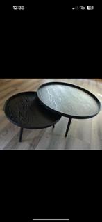 WOOOD Mesa bijzet tafeltjes XL+L, Huis en Inrichting, Tafels | Bijzettafels, Ophalen, Minder dan 45 cm, Rond, Zo goed als nieuw