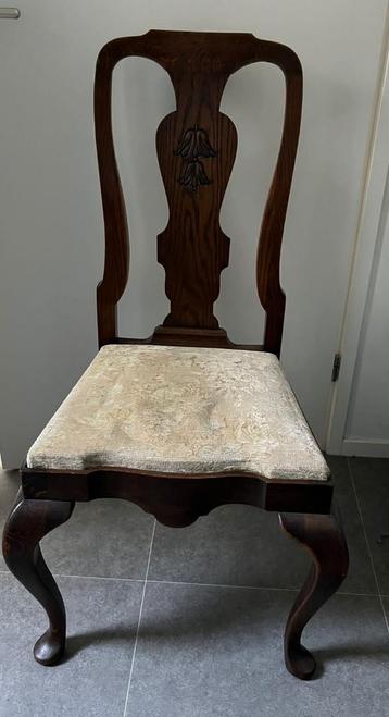 Chippendale Stijl Eetkamerstoelen- Jaren 50 4 stuks massief  beschikbaar voor biedingen