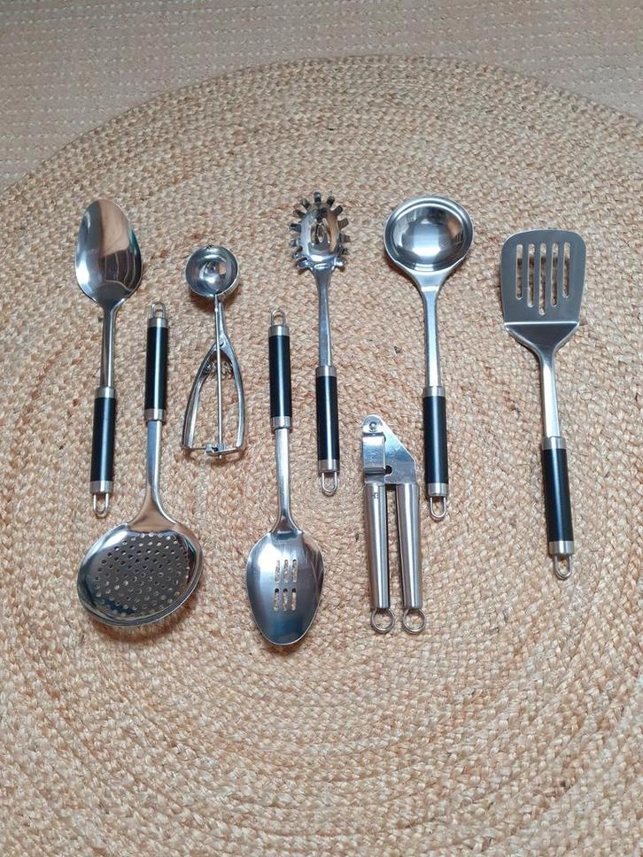 Kookgerei Set 8-delig Nieuw, Huis en Inrichting, Keuken | Bestek, Nieuw, Los bestek, Rvs of Chroom, Vaatwasserbestendig, Ophalen of Verzenden