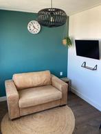 Leren fauteuil/ loveseat, Huis en Inrichting, Fauteuils, Ophalen, Gebruikt, Leer, 75 tot 100 cm