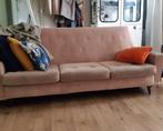 Vintage 3 zits bank beige, Ophalen, Gebruikt, Vintage, Driepersoons