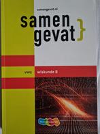 Samengevat Wiskunde B VWO, Boeken, Onbekend, VWO, Ophalen of Verzenden, Zo goed als nieuw