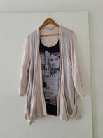 T-shirt met vest maat XXXL - MS Mode - zwart / beige, Trui of Vest, Ophalen of Verzenden, MS Mode, Zo goed als nieuw