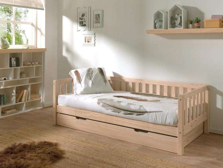 Fritz kajuitbed - 90x200 - Naturel whitewash, Kinderen en Baby's, Kinderkamer | Bedden