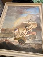 Klassiek Schilderij: Schip op Zee, Ophalen of Verzenden