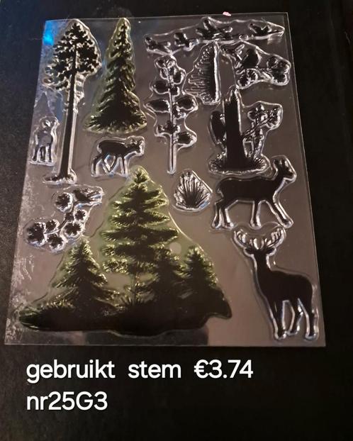 Clearstamps Kerst & Natuur - Gebruikt NRG3, Hobby en Vrije tijd, Stempelen, Gebruikt, Clearstamp, Ophalen of Verzenden