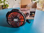 Oplaadbare ventilator en lamp camping, Ophalen, Nieuw
