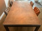 Moderne eettafel met betonnenblad, Huis en Inrichting, Ophalen, Gebruikt, 100 tot 150 cm, Industrieel, modern