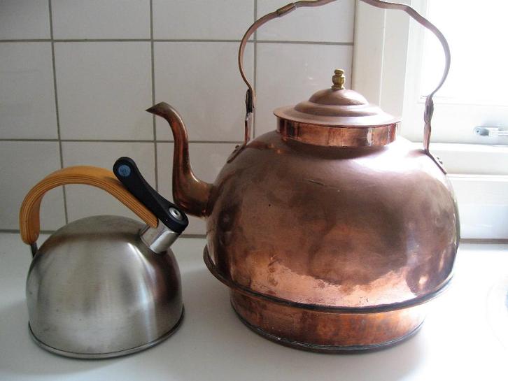 Zeldzaam grote roodkoperen ketel, 19e eeuw, Antiek en Kunst, Antiek | Koper en Brons, Koper, Ophalen of Verzenden