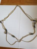 0224 zwarte bolletjes bling - bling ketting, Verzenden, Nieuw, Zwart, Zilver