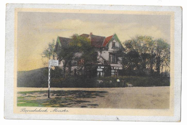 Monster, Boerschehoek, Verzamelen, Ansichtkaarten | Nederland, Gelopen, Zuid-Holland, 1920 tot 1940, Ophalen of Verzenden