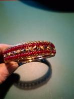 Armband met  granaat steentjes, Ophalen of Verzenden, 17 tot 18, Zilver, Dame