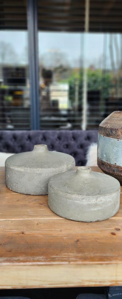 Hoffz style Aardewerk Vazen Set, Huis en Inrichting, Woonaccessoires | Vazen, Gebruikt, Overige kleuren, Minder dan 50 cm, Aardewerk of Porselein