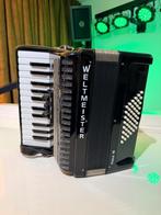 Weltmeister Perle 26/48/II/3 Black, Muziek en Instrumenten, Accordeons, Ophalen, 48-bas, Met riemen, Toetsaccordeon
