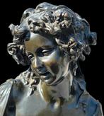Bronzen beeld van een vrouwen Buste, Antiek en Kunst, Antiek | Koper en Brons, Verzenden