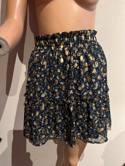 LILI & LALA rok maar m blauw goud, Kleding | Dames, Rokken, Zo goed als nieuw, Maat 38/40 (M), Blauw, Boven de knie, Ophalen of Verzenden