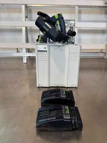 FESTOOL INVALZAAG TSC 55 + SNELLADERS + ACCUS + SYSTAINER  beschikbaar voor biedingen