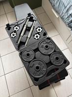 Domyos Halterset 20kg + Fitnessbank, Ophalen, Zo goed als nieuw, Armen, Halterset